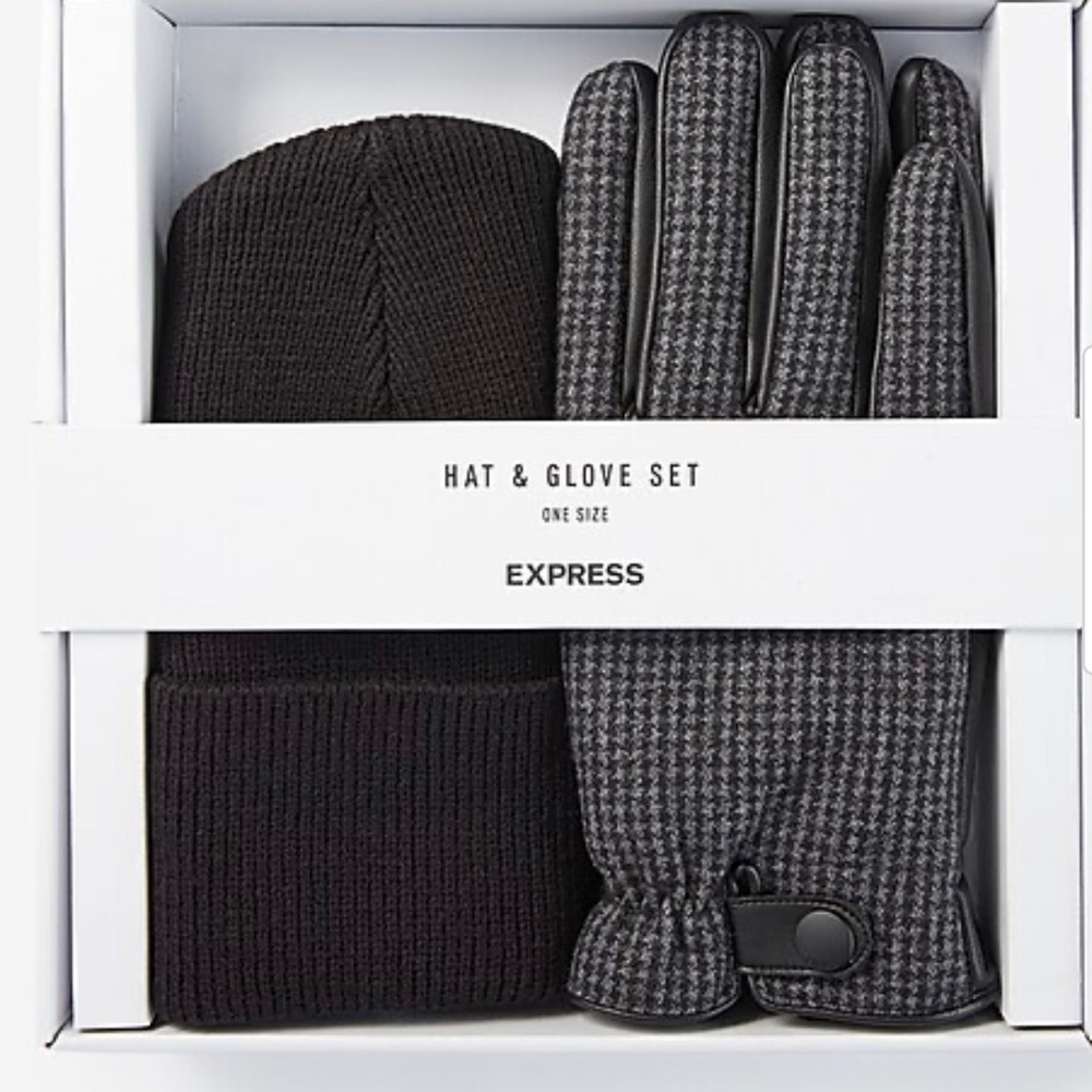 Brand new in box glove hat set Express Men’s